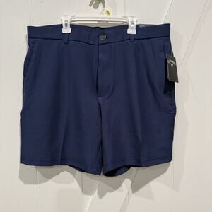 Callaway Opti-Dri Golf Shorts Mens Size 36 x 8" Navy Blue Stretch UPF 50 NWT